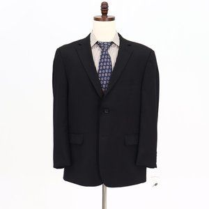Pronto Uomo 46R Black Solid 2-Button Sport Coat Blazer Jacket B000
